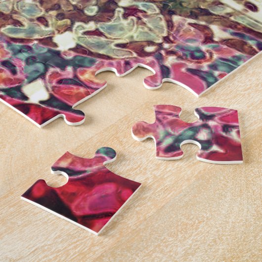 虹の色の生活の落ち着いた木 ジグソーパズル (側面)