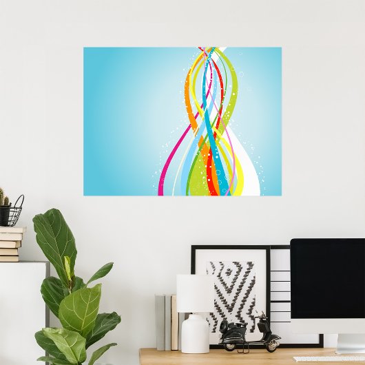 虹の色の線 ポスター