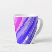 虹の色の背景 カフェラテマグ (右アングル)