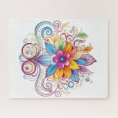 虹の色の花ジグソーパズル ジグソーパズル (横)