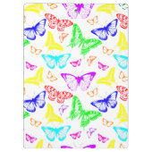 虹の色の蝶飛んでいる クリップボード (裏面)