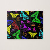 虹の色の蝶飛んでいる ジグソーパズル (横)