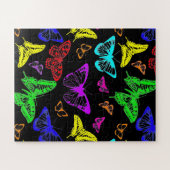 虹の色の蝶飛んでいる ジグソーパズル (横)