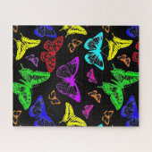 虹の色の蝶飛んでいる ジグソーパズル (横)