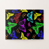 虹の色の蝶飛んでいる ジグソーパズル (横)