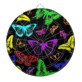 虹の色の蝶飛んでいる ダーツボード