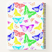 虹の色の蝶飛んでいる ノートブック (裏面)
