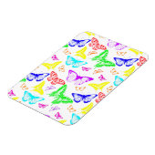 虹の色の蝶飛んでいる マグネット (左側)