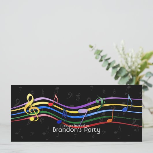 虹の色の音符 招待状 (スタンド正面)