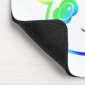 虹の色を描いたかわいいパンダ マウスパッド (コーナー)