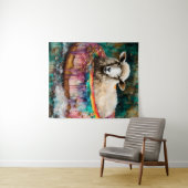 虹の色を浮かべるドーナツ タペストリー (インサイチュ(横))