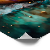 虹の色を浮かべるドーナツ ポスター (角)