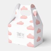 虹の色オン雲9象の赤ちゃんシャワー フェイバーボックス (裏面サイド)