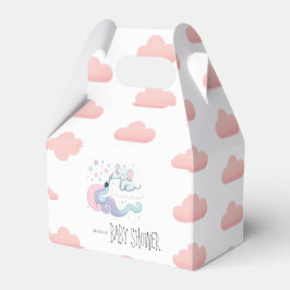 虹の色オン雲9象の赤ちゃんシャワー フェイバーボックス