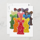 虹の色キャンディラバーグミベア ポストカード (正面/裏面)