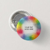 虹の色テキスト名の追加テンプレート 缶バッジ (正面&裏面)