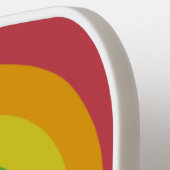 虹の色パーソナライズされた ピックルボールラケット (左詳細)