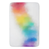 虹の色ピンクレッドブルーパープルイエローグリーン バスマット (正面縦)
