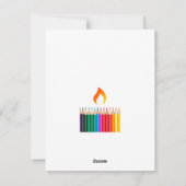 虹の色鉛筆 シーズン グリーティング シーズンカード (裏面)