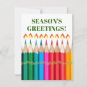 虹の色鉛筆 シーズン グリーティング シーズンカード (正面)