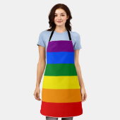 虹の色 エプロン (着用した状態)