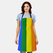 虹の色 エプロン (着用した状態)