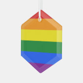 虹の色 ガラスオーナメント (正面左)