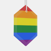 虹の色 ガラスオーナメント (正面右)