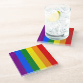 虹の色 ガラスコースター (アングル)