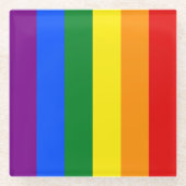 虹の色 ガラスコースター (正面)