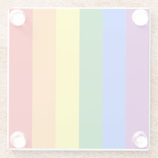 虹の色 ガラスコースター (裏面)