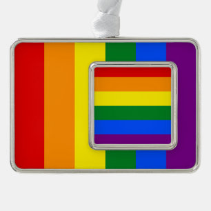 虹の色 シルバープレートフレームオーナメント