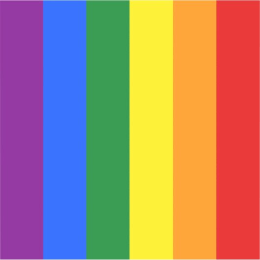 虹の色 シール (正面)