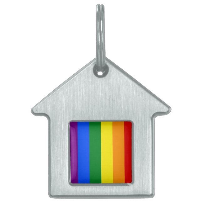 虹の色 ペットネームタグ (正面)