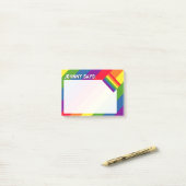 虹の色(旗とカスタム文字) ポストイット (デスク上)