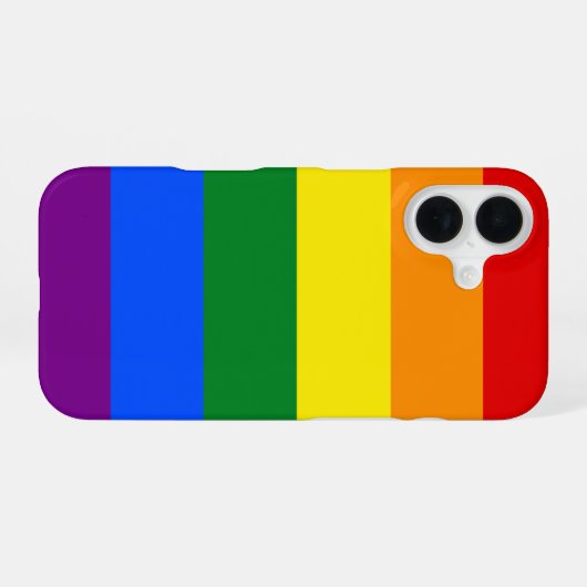 虹の色 iPhone 16ケース (裏面横)