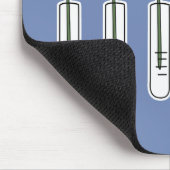 虹の花およびビーカーの科学者 マウスパッド (コーナー)