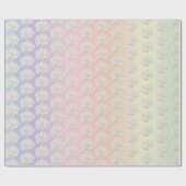 虹の花が咲く白いあじさい ラッピングペーパー (フラット)