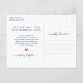 虹の花で延期結婚式のお知らせ 案内ポストカード (裏面)