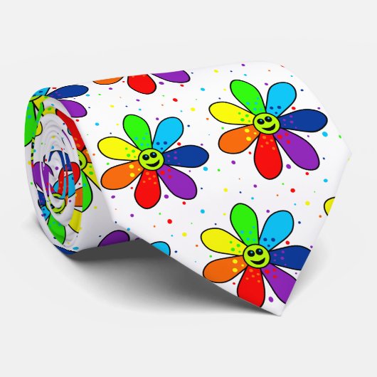 虹の花のタイ ネクタイ (ロール)