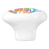 虹の花の塊 セラミックノブ (側面)