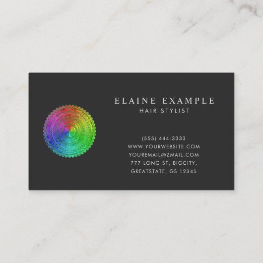 虹の花の曼荼羅 名刺 (裏面)