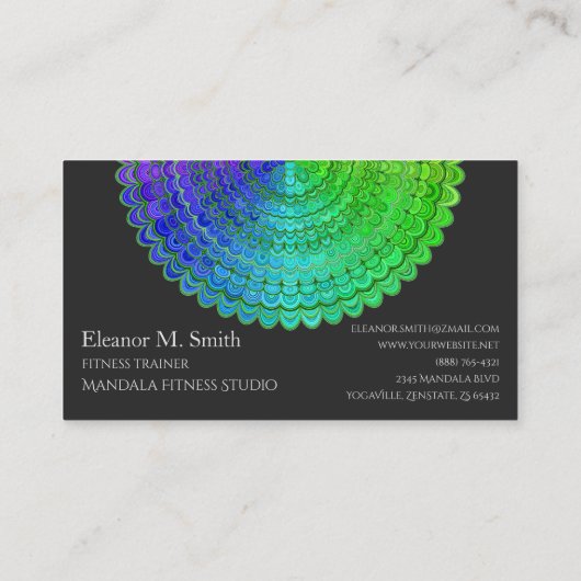 虹の花の曼荼羅 名刺 (裏面)