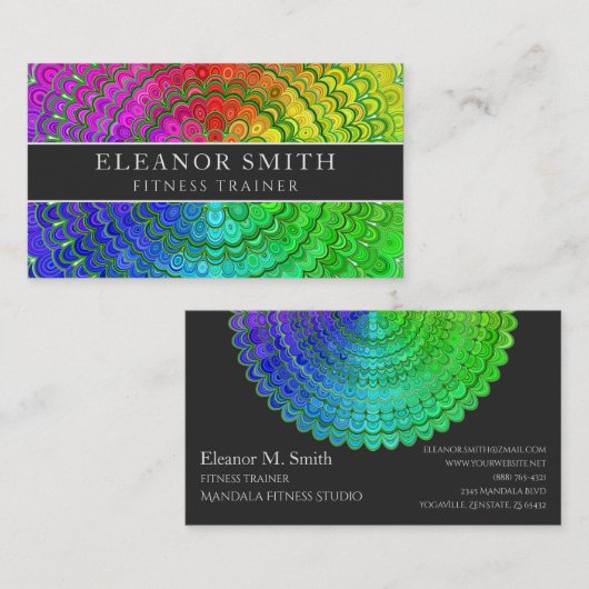 虹の花の曼荼羅 名刺 (正面/裏面)