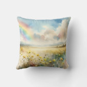 虹の花の草地 クッション (裏面)