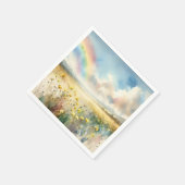 虹の花の草地 スタンダードカクテルナプキン (角)