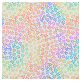 虹の花グラデーションの模様 ファブリック