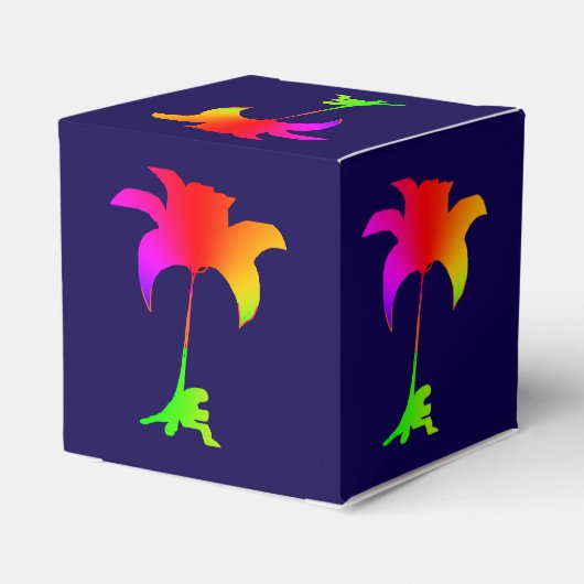 虹の花束　ディープブルー　ウェディング　誕生日 フェイバーボックス (裏面サイド)