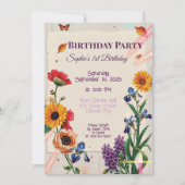 虹の花 - モダンなコラージュ 招待状 (正面)