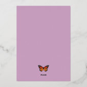 虹の花 - モダンなコラージュ 箔招待状 (裏面)